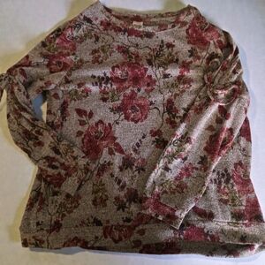Maternity Sz XL (16-18) Floral Sweater Long Sleeved Shirt For Pregnant Women